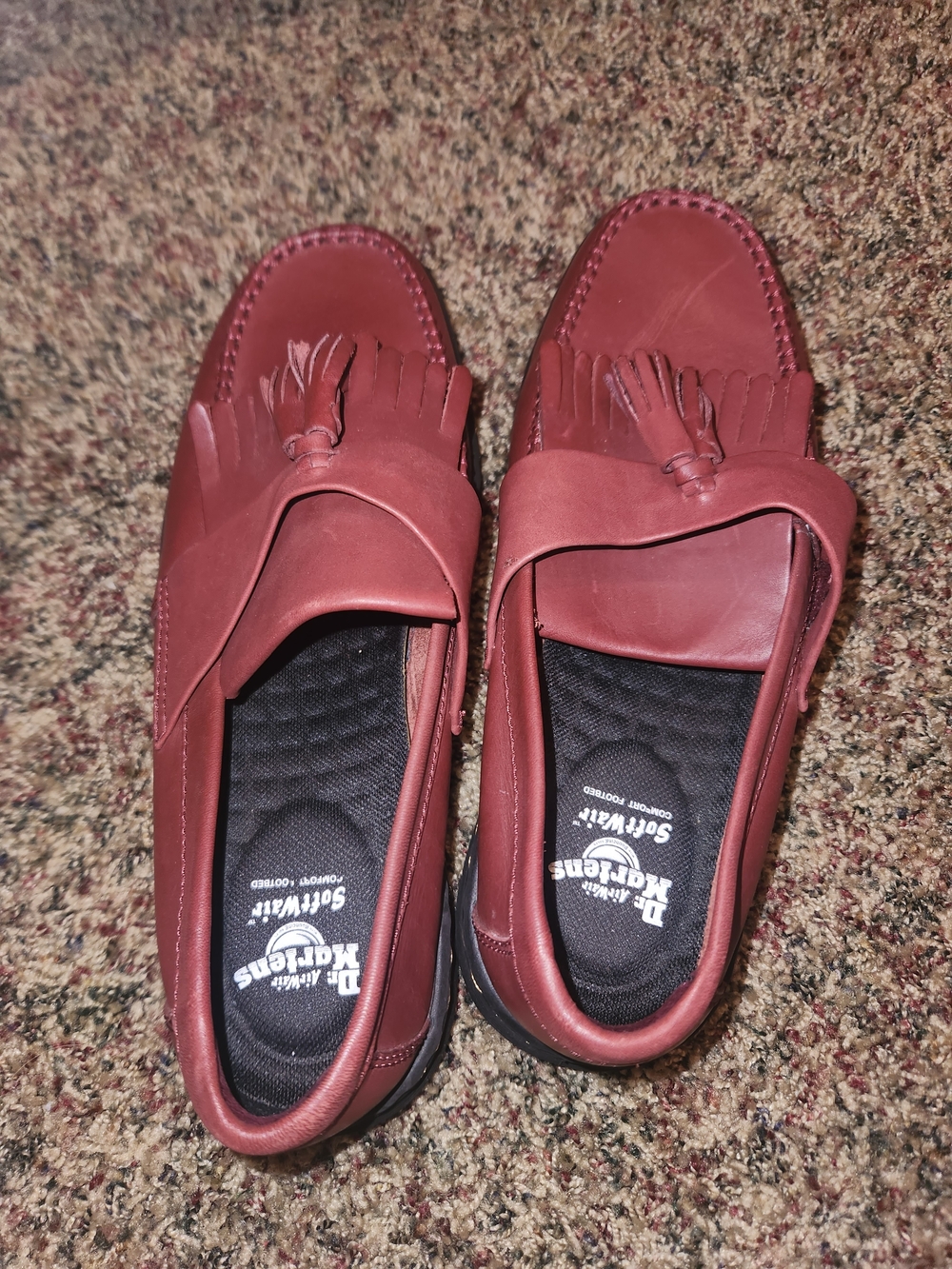 Dr. Martens Men's Red Tassel Fringe Loafers